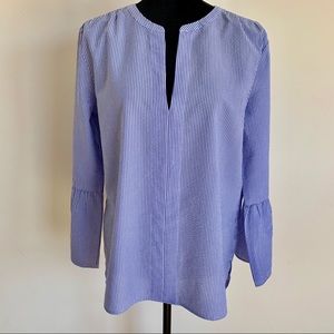 NWT Ann Taylor Bell Sleeve Striped Tunic